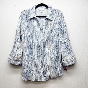 M Collection Sequin Shirt Womens 18W Event Evening Fairy Lightweight Relaxed NWT